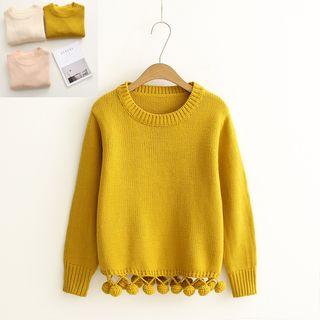 Pompom Hem Sweater