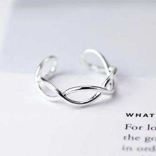 Sterling Silver Helical Open Ring