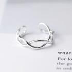 Sterling Silver Helical Open Ring