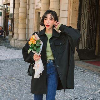 Dual-pocket Oversized Coat