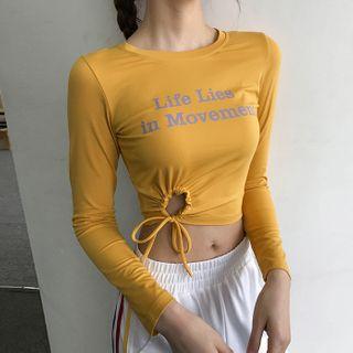 Cropped Letter Sports Top