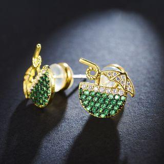 Rhinestone Drinks Earring As Shown In Figure - One Size