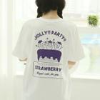 Strawberry Letter Print T-shirt