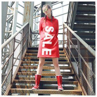 Lettering Hood Sweatshirt