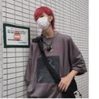 Elbow-sleeve Knife Print T-shirt