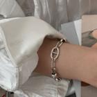 Chained Sterling Silver Bracelet Silver - One Size