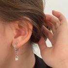 Lock Dangle Earring 1 Pair - C Shape Lock Earring - Silver - One Size