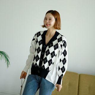Max & Match Argyle Cardigan