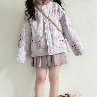 Reversible Bear Print Fleece Jacket