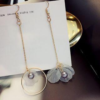 Faux Pearl Drop Earring 1 Pair - Gray - One Size