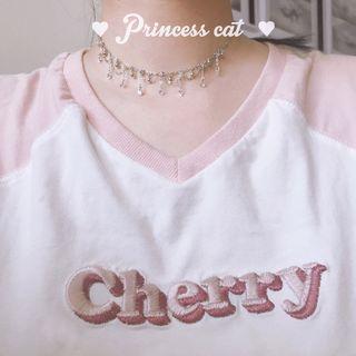 Rhinestone Layered Choker Necklace - Zircon - One Size