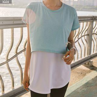 [fit] Overlay Crop Sports Top