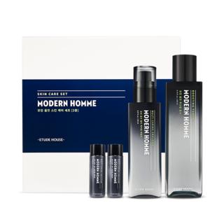 Etude House - Modern Homme Skincare Set: Boosting Toner 200ml + 25ml + Multi-caring Emulsion 150ml + 25ml 4pcs