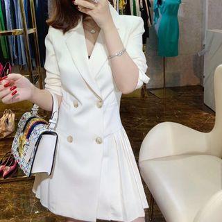 Accordion Pleat Sheath Dress
