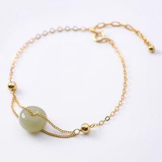 925 Sterling Silver Gemstone Bracelet S925 Sterling Silver - 1 Piece - Silver - One Size