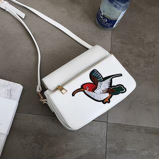 Bird Embroidered Crossbody Bag