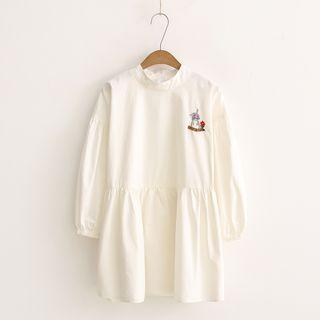 Bunny Embroidered A-line Dress