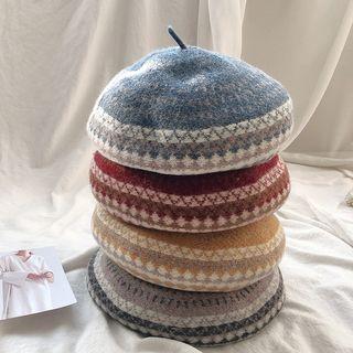 Jacquard Knit Beret