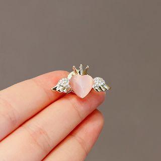 Heart Brooch Yellow - One Size