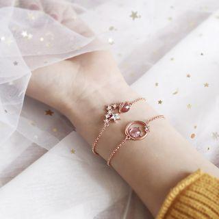 Alloy Rhinestone Planet Bracelet