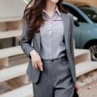Blazer / Dress Pants / Pencil Skirt / Striped Shirt / Set