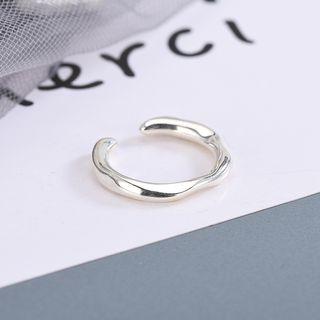 925 Sterling Silver Twisted Open Ring Rs457 - Open Ring - One Size