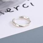 925 Sterling Silver Twisted Open Ring Rs457 - Open Ring - One Size