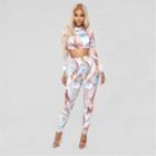 Set: Long-sleeve Printed T-shirt + Leggings