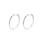 Fashion Simple Round Earrings Silver - One Size