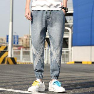 Cross Print Harem Jeans