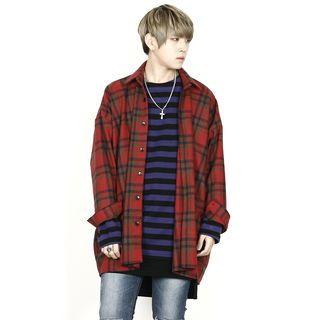 Loose-fit Checked Jacket