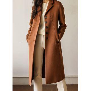 Single-breasted Woolen Long Coat (2 Lengths)