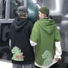 Couple Mock Two-piece Printed Hoodie