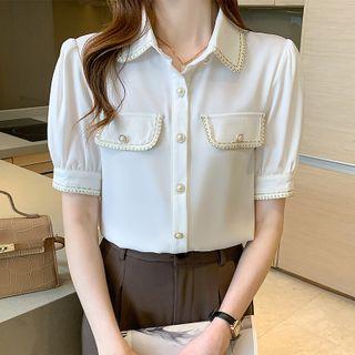 Chiffon Short Sleeve Blouse