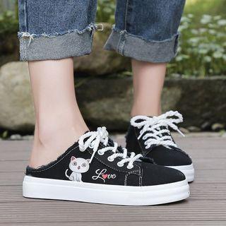 Cat Lace Up Mule Sneakers