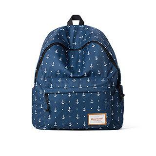 Anchor Print Nylon Backpack