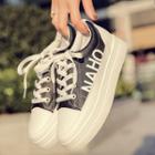 Platform Letter Lace-up Shoes