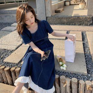 Ruffle Denim Dress