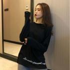 Loose Fit Embroidered Long Sleeve T-shirt