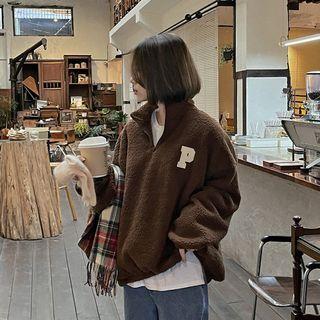 Letter-embroidered Dumble Anorak Sweatshirt
