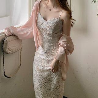 Set: Shirt + Lace Camisole + Skirt
