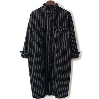 Pinstriped Shirtdress
