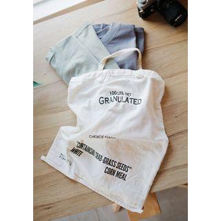 Lettering Canvas Shopper Bag (4 Designs)