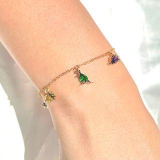 Dinosaur Rhinestone Alloy Bracelet