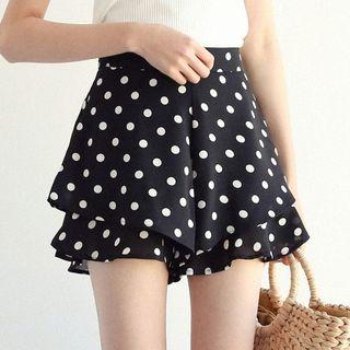Polka Dot Wide-leg Shorts