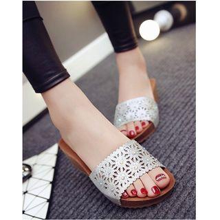 Laser Cut Slide Sandals