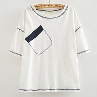 Short-sleeve Pocket Print T-shirt