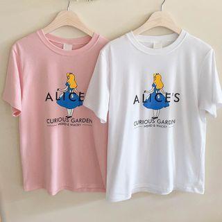 Alice Pastel / Monotone Printed T-shirt