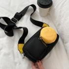 Smiley Face Embroidered Nylon Crossbody Bag