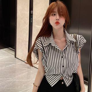 Sleeveless Loose Crop Shirt